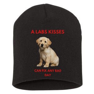 Labs Kisses Can Fix Any Bad Day! Short Acrylic Beanie