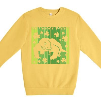 Lucky Komodo Dragon Animal St Patrick's Day Irish Premium Crewneck Sweatshirt