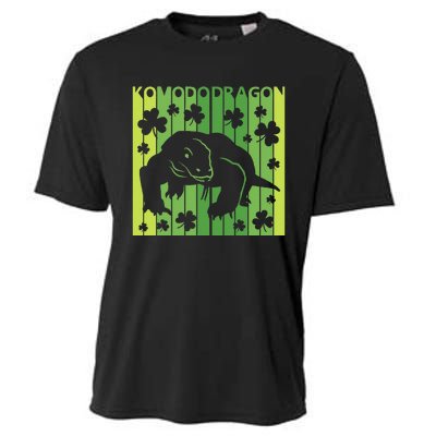 Lucky Komodo Dragon Animal St Patrick's Day Irish Cooling Performance Crew T-Shirt