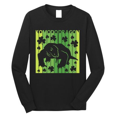 Lucky Komodo Dragon Animal St Patrick's Day Irish Long Sleeve Shirt