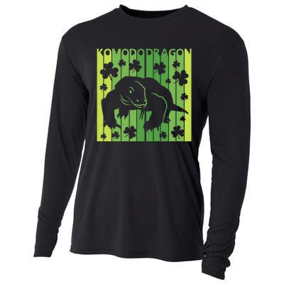 Lucky Komodo Dragon Animal St Patrick's Day Irish Cooling Performance Long Sleeve Crew