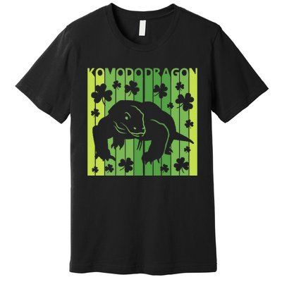 Lucky Komodo Dragon Animal St Patrick's Day Irish Premium T-Shirt