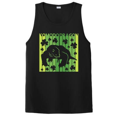 Lucky Komodo Dragon Animal St Patrick's Day Irish PosiCharge Competitor Tank