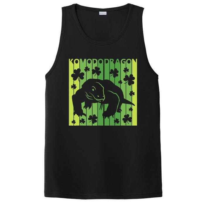 Lucky Komodo Dragon Animal St Patrick's Day Irish PosiCharge Competitor Tank