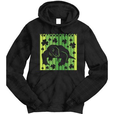 Lucky Komodo Dragon Animal St Patrick's Day Irish Tie Dye Hoodie