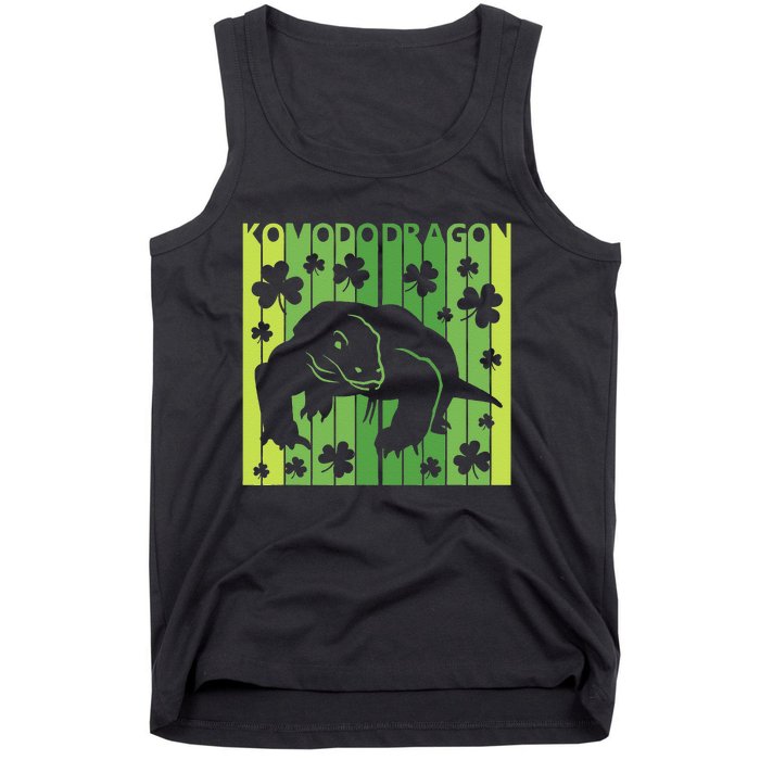 Lucky Komodo Dragon Animal St Patrick's Day Irish Tank Top