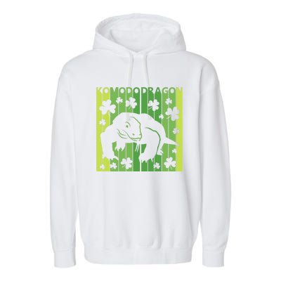 Lucky Komodo Dragon Animal St Patrick's Day Irish Garment-Dyed Fleece Hoodie