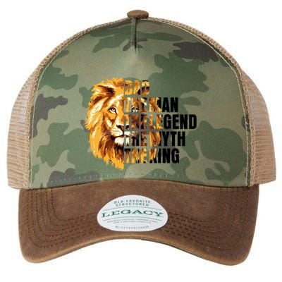 Lion King Dad Dad The Man The Legend The Myth The King Watercolor Legacy Tie Dye Trucker Hat