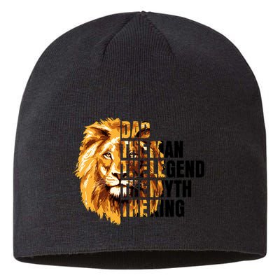 Lion King Dad Dad The Man The Legend The Myth The King Watercolor Sustainable Beanie