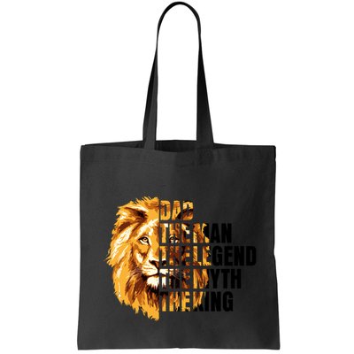 Lion King Dad Dad The Man The Legend The Myth The King Watercolor Bag