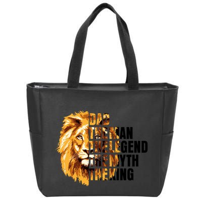 Lion King Dad Dad The Man The Legend The Myth The King Watercolor Zip Tote Bag