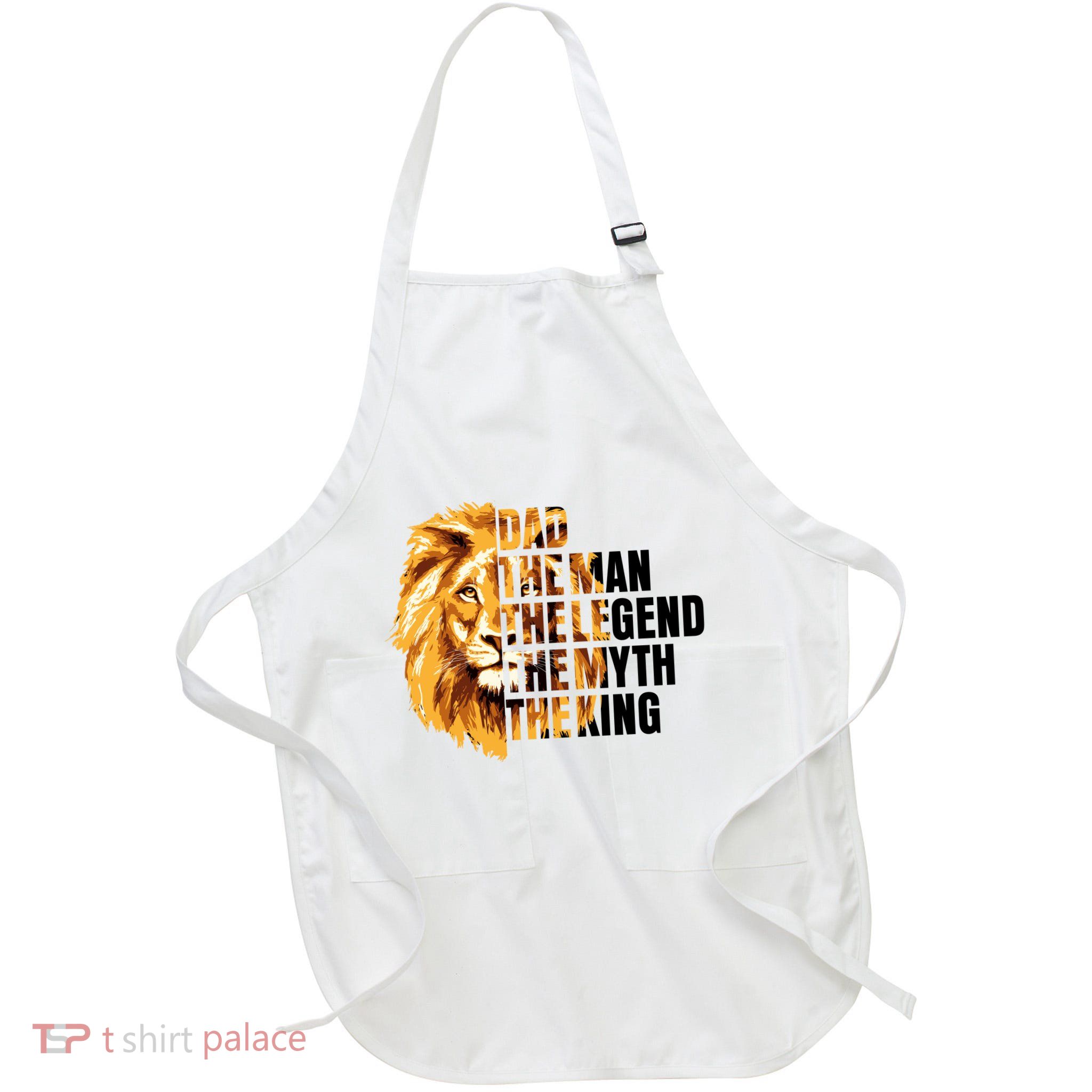 Lion King Dad Dad The Man The Legend The Myth The King Watercolor Apron