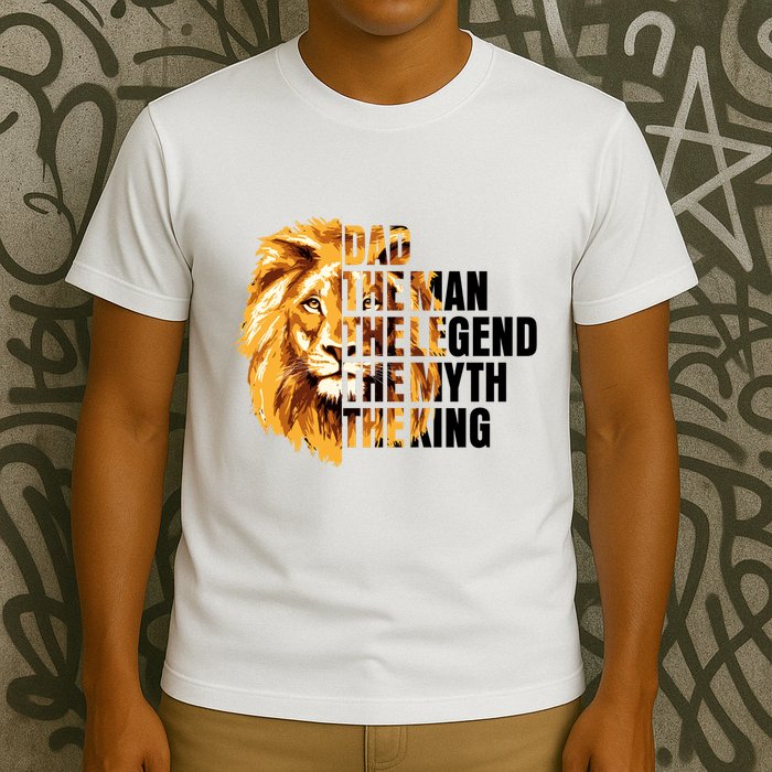 Lion King Dad Dad The Man The Legend The Myth The King Watercolor T-Shirt