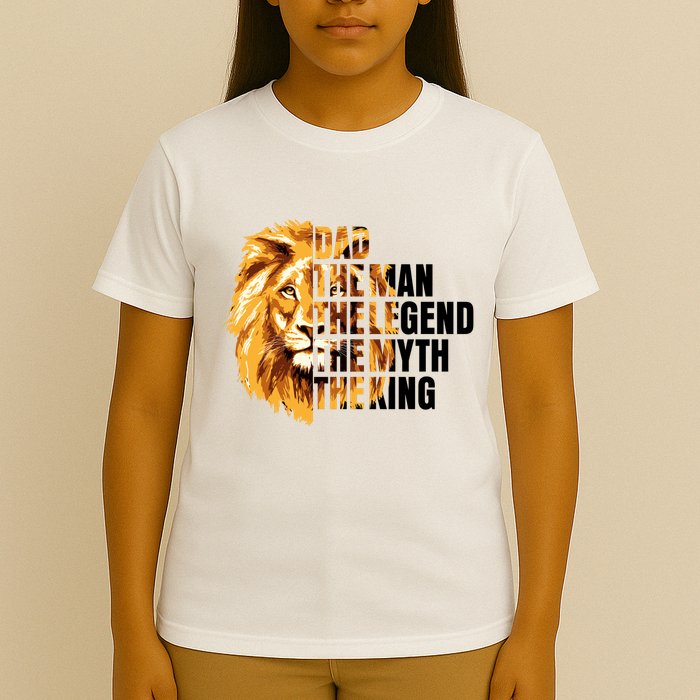 Lion King Dad Dad The Man The Legend The Myth The King Watercolor T-Shirt