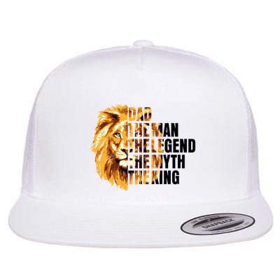 Lion King Dad Dad The Man The Legend The Myth The King Watercolor Flatbill Hat