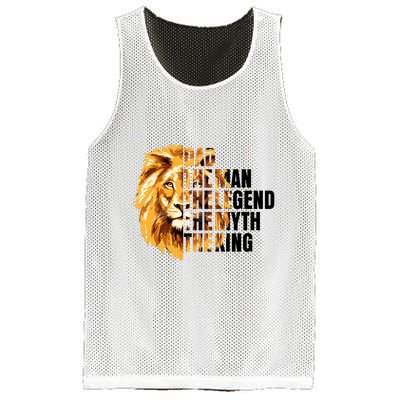 Lion King Dad Dad The Man The Legend The Myth The King Watercolor Mesh Reversible Basketball Jersey Tank