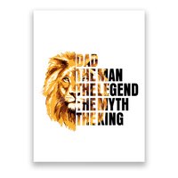 Lion King Dad Dad The Man The Legend The Myth The King Watercolor Poster