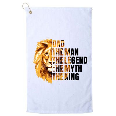 Lion King Dad Dad The Man The Legend The Myth The King Watercolor Golf Towel