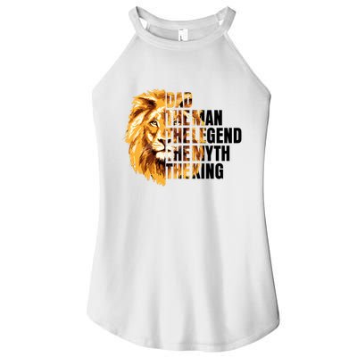 Lion King Dad Dad The Man The Legend The Myth The King Watercolor Women's Perfect Tri Rocker Tank