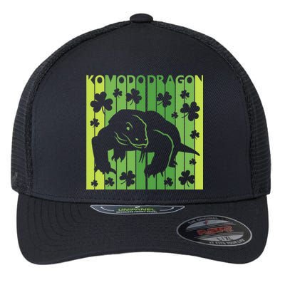 Lucky Komodo Dragon Animal St Patrick's Day Irish Flexfit Unipanel Trucker Cap