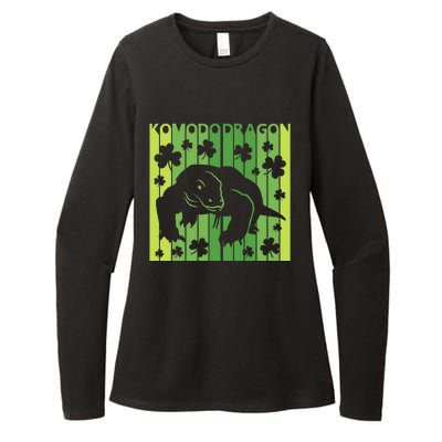 Lucky Komodo Dragon Animal St Patrick's Day Irish Womens CVC Long Sleeve Shirt