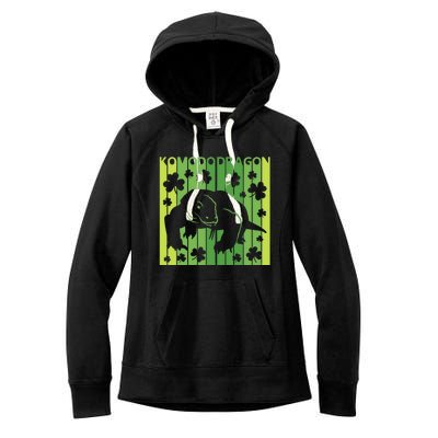 Lucky Komodo Dragon Animal St Patrick's Day Irish Women's Fleece Hoodie