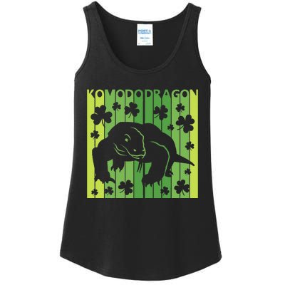 Lucky Komodo Dragon Animal St Patrick's Day Irish Ladies Essential Tank