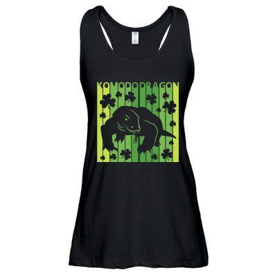 Lucky Komodo Dragon Animal St Patrick's Day Irish Ladies Essential Flowy Tank