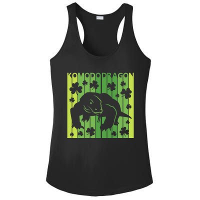 Lucky Komodo Dragon Animal St Patrick's Day Irish Ladies PosiCharge Competitor Racerback Tank