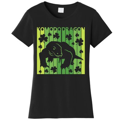 Lucky Komodo Dragon Animal St Patrick's Day Irish Women's T-Shirt