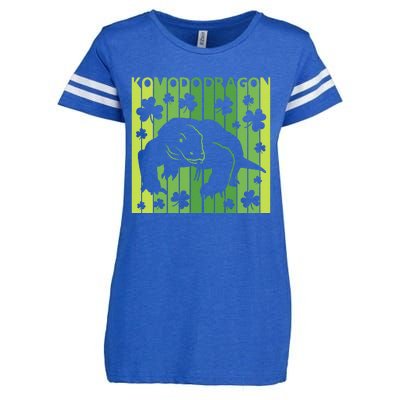 Lucky Komodo Dragon Animal St Patrick's Day Irish Enza Ladies Jersey Football T-Shirt