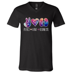 Love Kidneys Dialysis Technician Dialysis Tech V-Neck T-Shirt