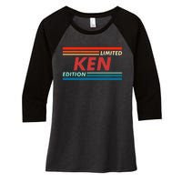 Limited Ken Edition Women's Tri-Blend 3/4-Sleeve Raglan Shirt