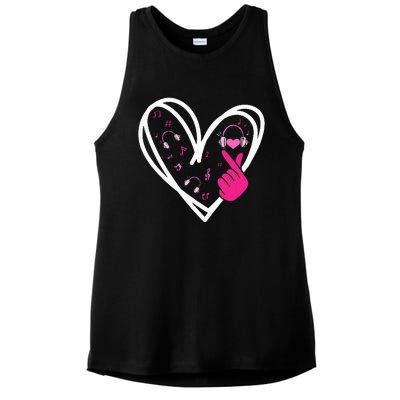 Love Kpop Finger Heart Korean Pop Music K Pop Ladies PosiCharge Tri-Blend Wicking Tank