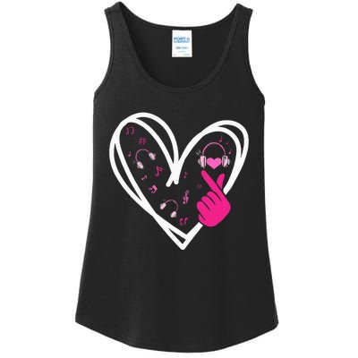 Love Kpop Finger Heart Korean Pop Music K Pop Ladies Essential Tank