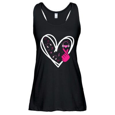 Love Kpop Finger Heart Korean Pop Music K Pop Ladies Essential Flowy Tank