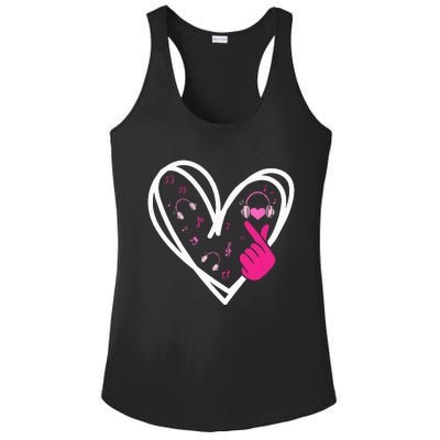 Love Kpop Finger Heart Korean Pop Music K Pop Ladies PosiCharge Competitor Racerback Tank