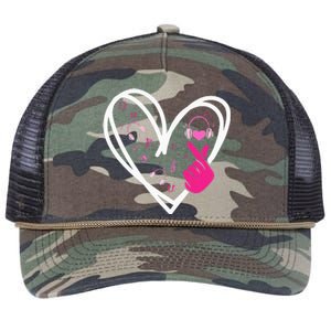 Love Kpop Finger Heart Korean Pop Music K Pop Retro Rope Trucker Hat Cap