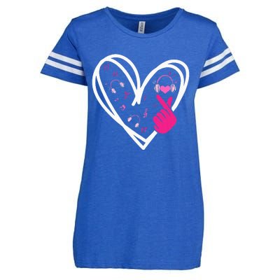 Love Kpop Finger Heart Korean Pop Music K Pop Enza Ladies Jersey Football T-Shirt