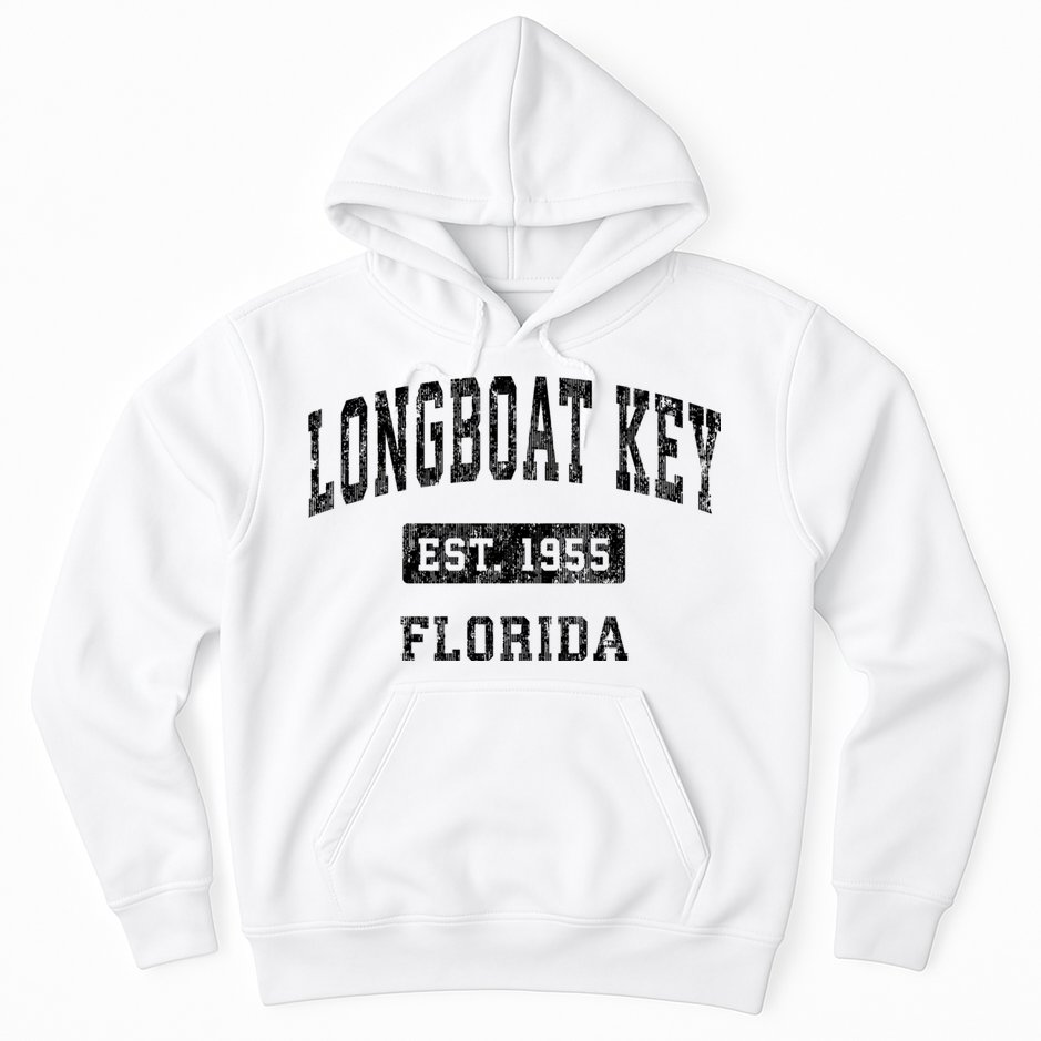 Longboat Key Florida Fl Vintage Established Sports Design Hoodie