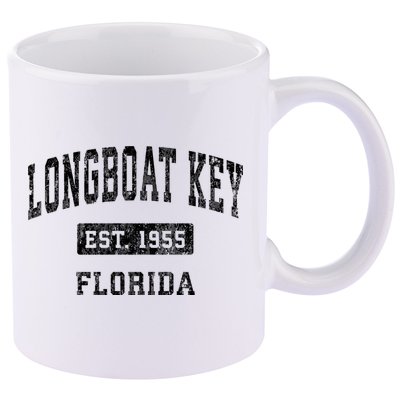 Longboat Key Florida Fl Vintage Established Sports Design 11oz C Handle Ceramic Mug