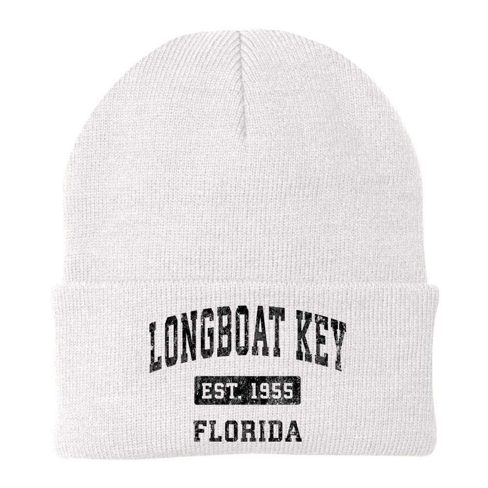 Longboat Key Florida Fl Vintage Established Sports Design Beanie