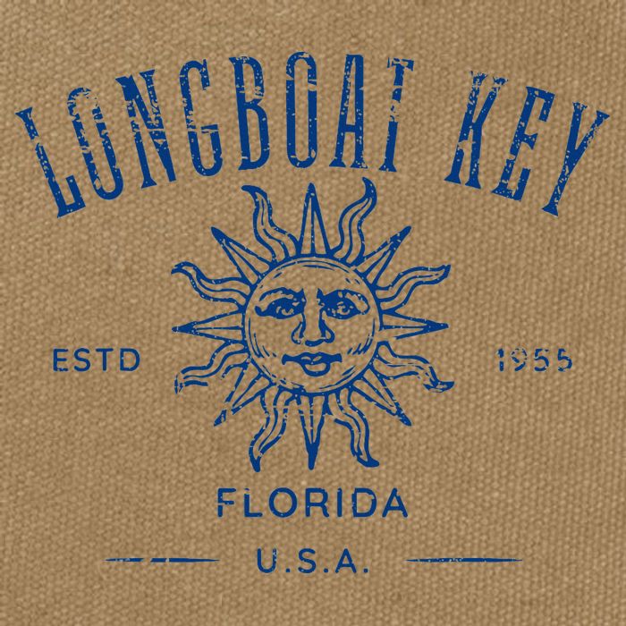 Longboat Key Florida Cotton Canvas Backpack