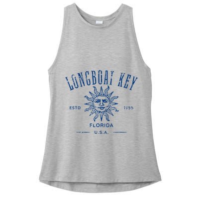Longboat Key Florida Ladies PosiCharge Tri-Blend Wicking Tank