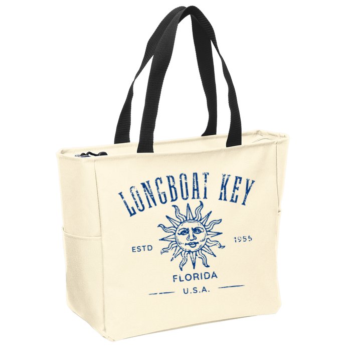 Longboat Key Florida Zip Tote Bag