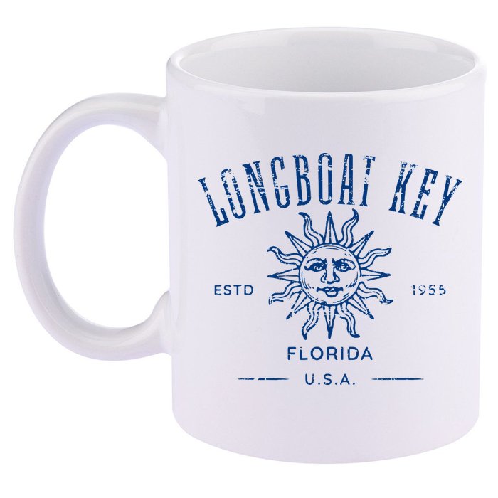 Longboat Key Florida 11oz C Handle Ceramic Mug