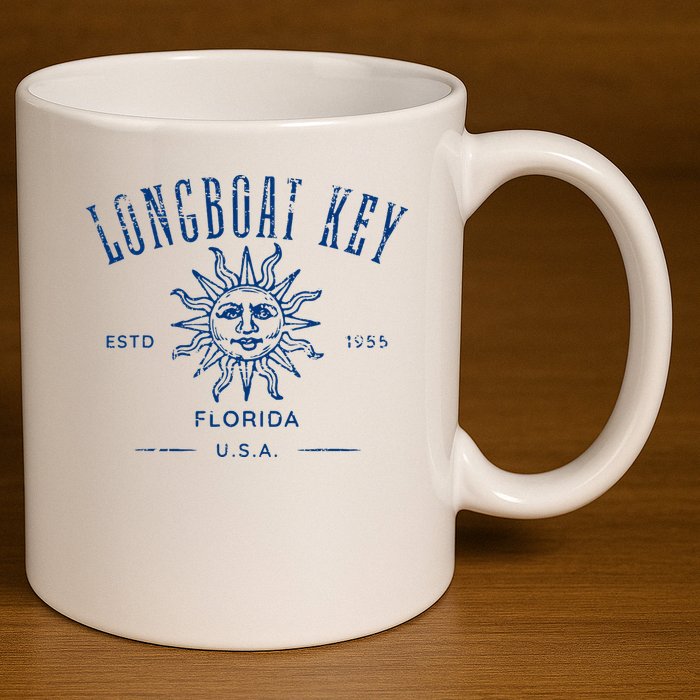 Longboat Key Florida 11oz C Handle Ceramic Mug