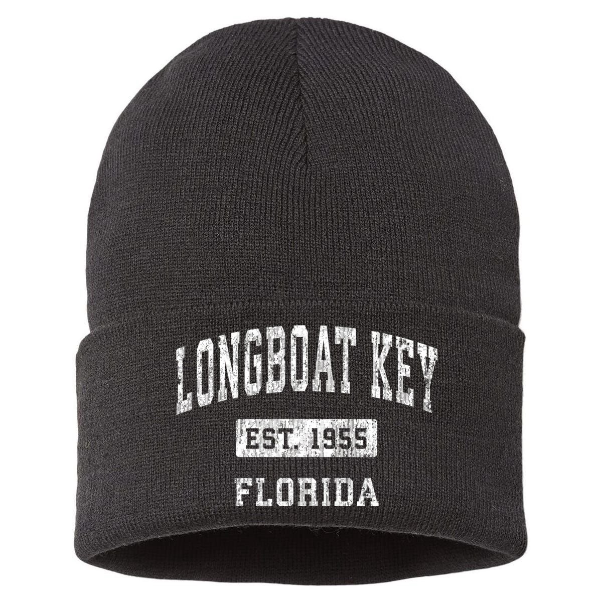 Longboat Key Florida Fl Vintage Established Sports Sustainable Knit Beanie