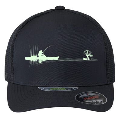 Largemouth Kayak Fishing Kayaking Angler Graphic Fisher Cool Gift Flexfit Unipanel Trucker Cap