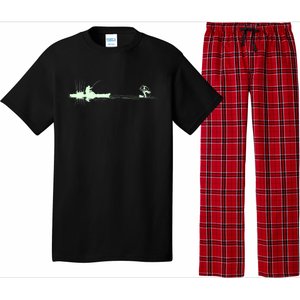 Largemouth Kayak Fishing Kayaking Angler Graphic Fisher Cool Gift Pajama Set